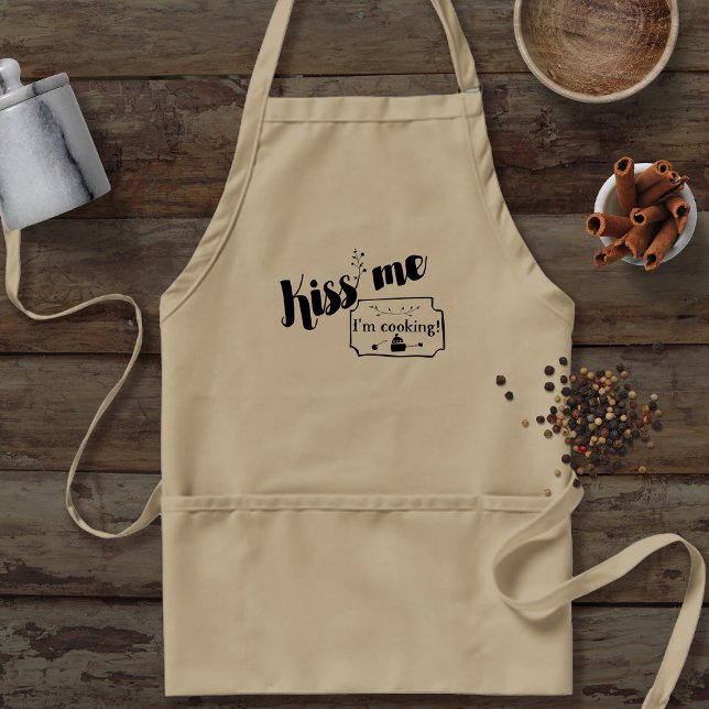 Kiss me, I'm cooking Adult Apron (Creator Uploaded)