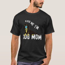 Kiss Me Im Dog Mom And Vaccinated Face Mask Dachsh T-Shirt