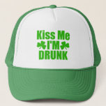 Kiss Me I&#39;m Drunk Cap at Zazzle