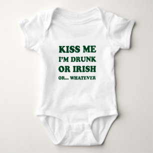 Kiss Me Im Drunk Or Irish Baby Bodysuit