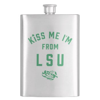 Kiss Me I'm From Lsu Flask by lsutigers at Zazzle