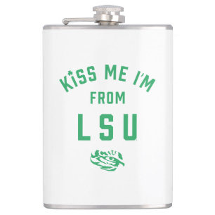 Kiss Me I'm From LSU Flask