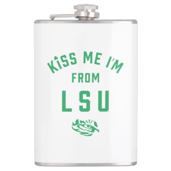 Kiss Me I'm From Lsu Flask by lsutigers at Zazzle