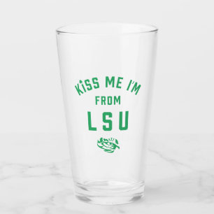 Kiss Me I'm From LSU Glass