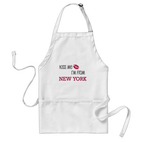 Kiss Me Im From NEW YORK Adult Apron