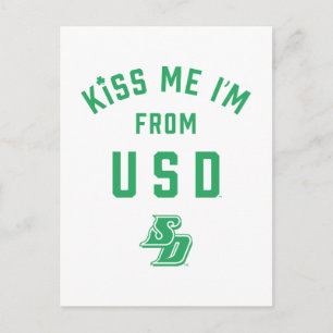 Kiss Me I'm From USD Postcard