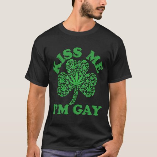 Kiss Me Im Gay St Patricks Day Gay GLBT Pride T_Shirt