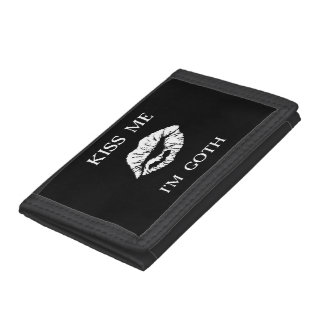 Kiss Me I'm Goth Trifold Wallet
