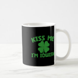 Kiss Me I'm Iowish Funny St Patricks Day Shamrock Coffee Mug