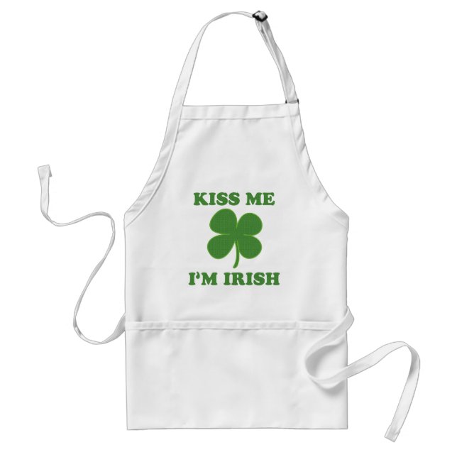 Kiss me i'm Irish Adult Apron (Front)