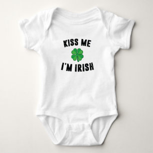 Kiss me i'm irish baby bodysuit