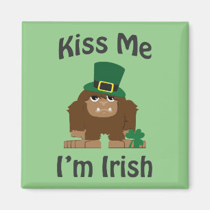 Kiss Me I'm Irish bigfoot Magnet