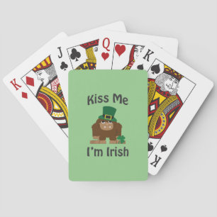 Kiss Me I'm Irish bigfoot Poker Cards