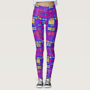 Kiss Me I'm Irish Bright Word Play Leggings