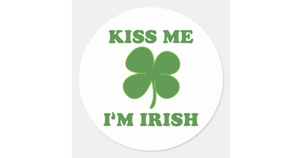 Kiss Me Im Irish Stickers St Patricks Day Gift Bag Favor Labels.