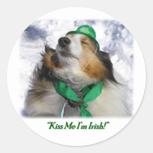 Kiss Me I'm Irish! Classic Round Sticker
