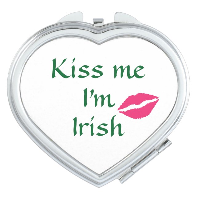 Kiss Me I'm Irish Compact Mirror (Front)