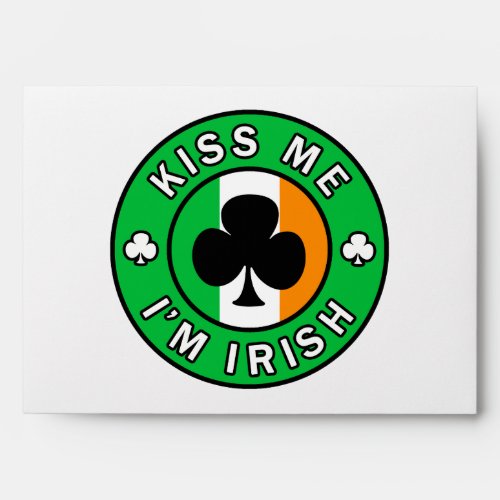 Kiss Me Im Irish Envelope