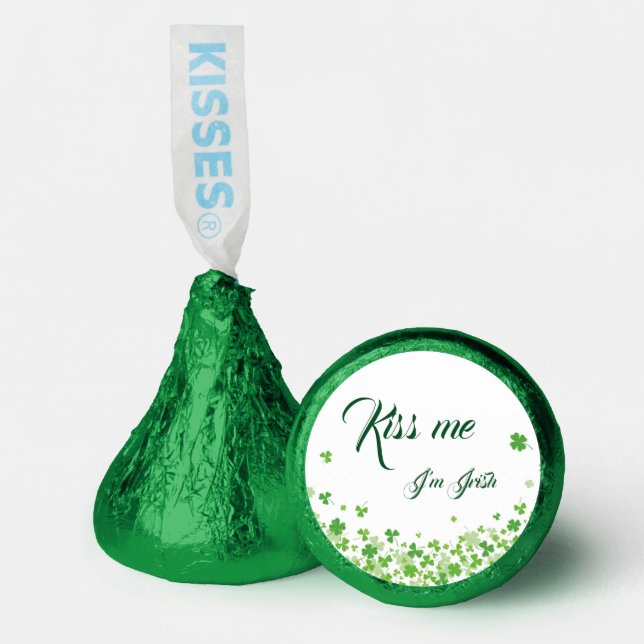  Kiss me I'm Irish fresh green shamrock Hershey®'s Kisses® (Front)