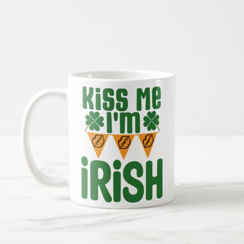 Kiss Me Im Irish Funny Long Sleeve  Coffee Mug