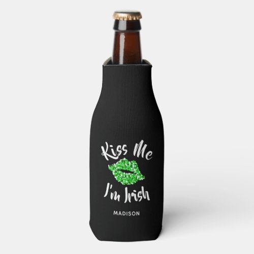 Kiss Me Im Irish Funny St Patricks Day Saying Bottle Cooler