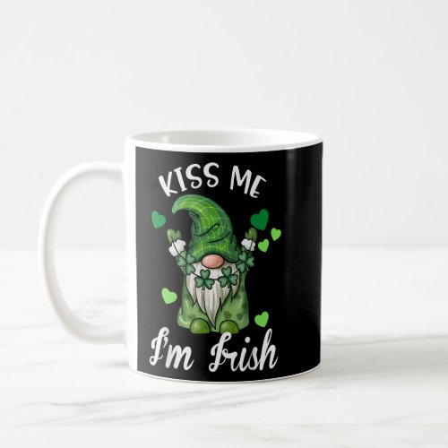 Kiss Me Im Irish Gnome Shamrock C Saint Patrick D Coffee Mug