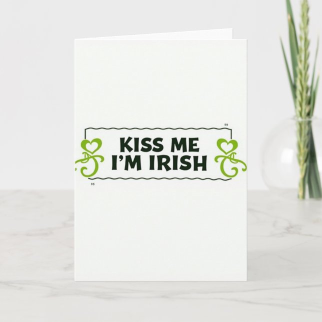 Kiss Me Im Irish Green Card (Front)