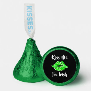 Kiss Me I'm Irish Green Glitter Lips St Patrick's Hershey®'s Kisses®