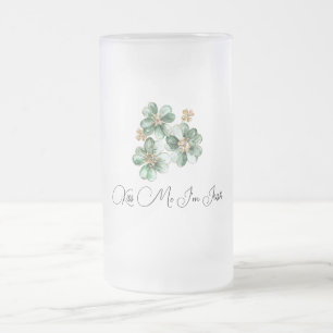 Kiss Me I'm Irish Green Gold St. Patrick's Day   Frosted Glass Beer Mug