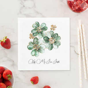 Kiss Me I'm Irish Green Gold St. Patrick's Day   Napkins