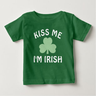 Kiss Me Im Irish Green Shamrock St Patricks Day Baby T-Shirt