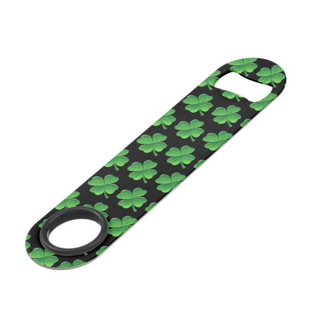 Kiss Me I'm Irish Green Shamrocks Personalized Bar Key | Zazzle