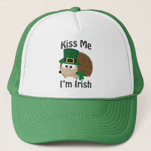 Kiss Me I'm Irish Hedgehog Trucker Hat