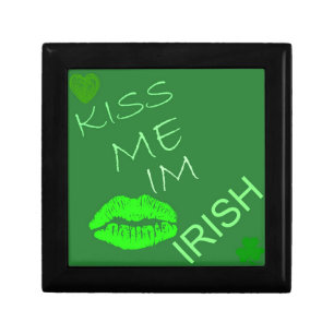 Kiss Me Im Irish Jewelry Box