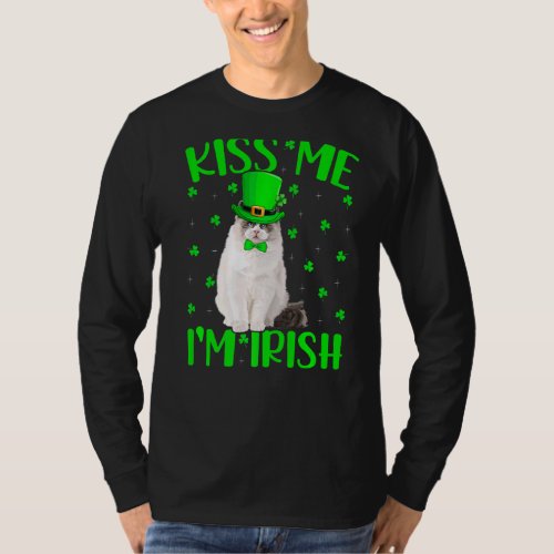 Kiss Me Im Irish Leprechaun Hat Ragdoll St Patric T_Shirt