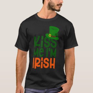 Kiss Me I'm Irish Leprechaun Hat St Patricks Day T-Shirt