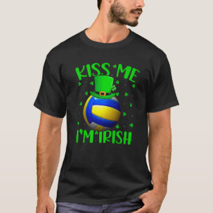 Kiss Me I'm Irish Leprechaun Hat Volleyball St Pat T-Shirt