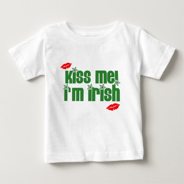 kiss-me-im-irish-lips baby T-Shirt (Front)