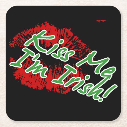 Kiss Me Im Irish _lips Coaster