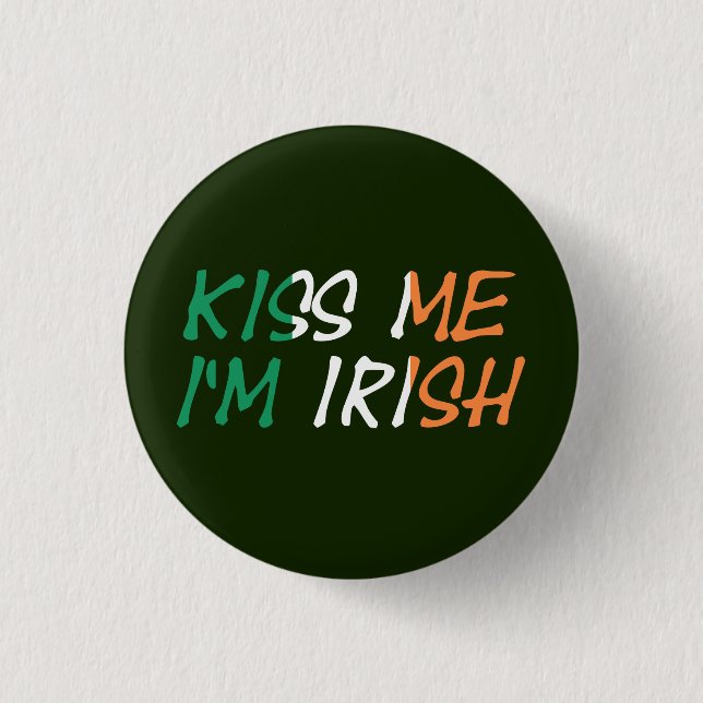 Kiss me I'm Irish pbcnt Button (Front)