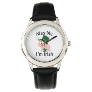 Kiss Me I'm Irish Pig Watch