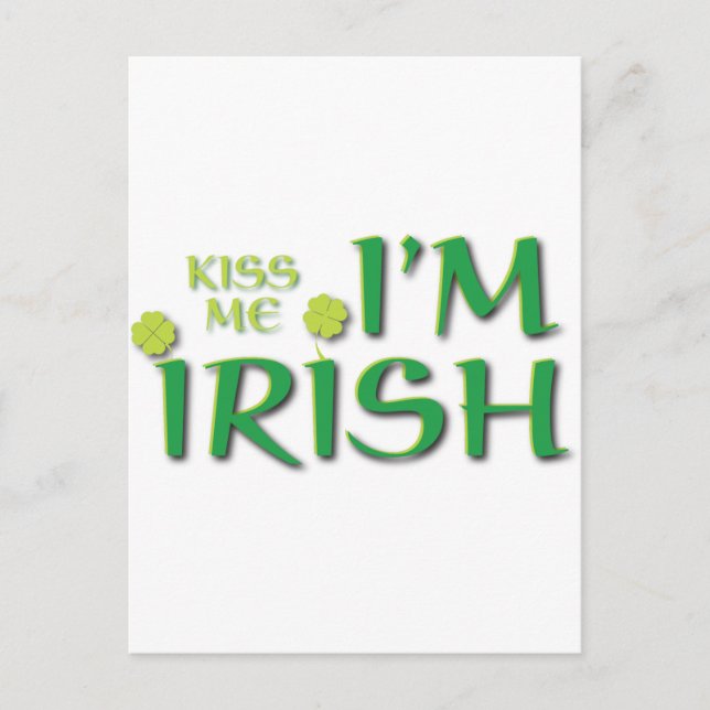 Kiss Me Im Irish Postcard (Front)