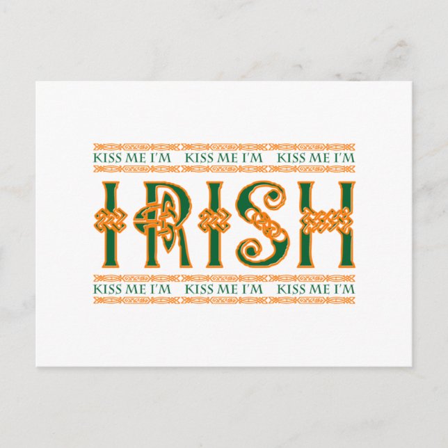 Kiss Me I'm Irish Postcard (Front)