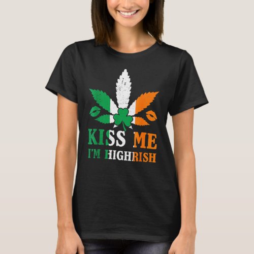 Kiss Me Im Irish Shamrock Funny Irish St Patricks T_Shirt