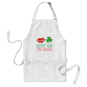 Kiss Me I'm Irish Shamrock Saint St. Patrick's Day Adult Apron