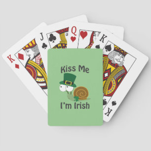 Kiss Me I'm Irish Snail Poker Cards