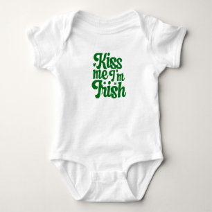Kiss me I'm Irish St Patrick's Day Baby Bodysuit