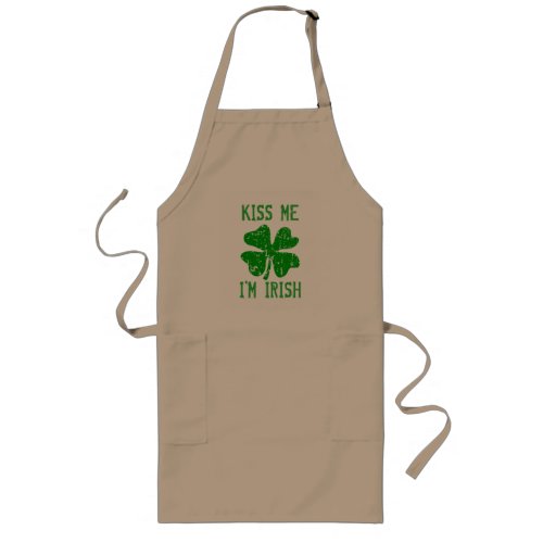 KISS ME IM IRISH St Patricks Day BBQ kitchen apron