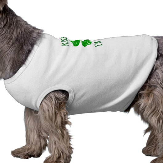 KISS ME I'M IRISH St Patricks Day dog clothing (Side)