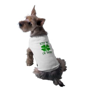 KISS ME I'M IRISH St Patricks Day dog clothing